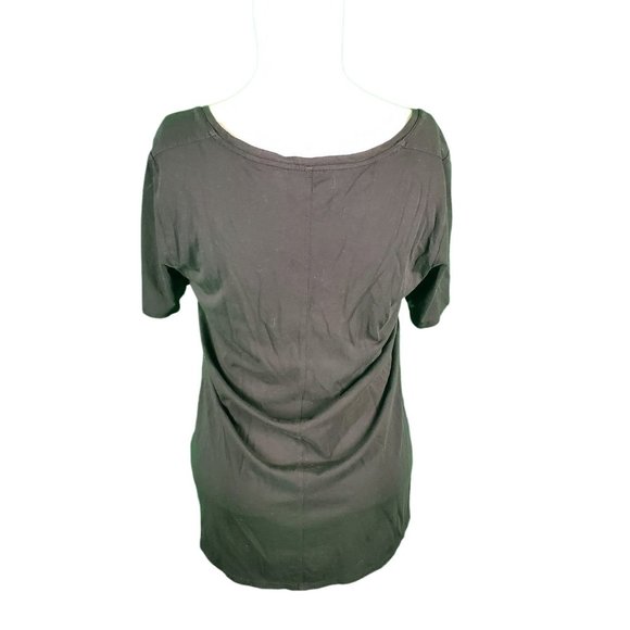 Aritzia Babaton T-Shirt Tunic Tee Top Black cotton Modal sz M - Picture 3 of 5
